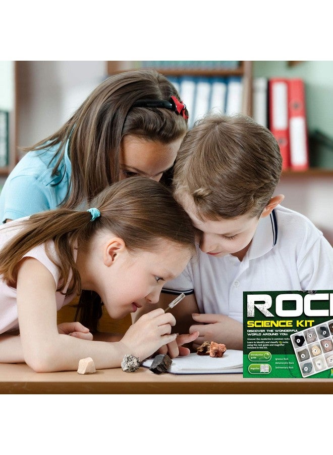 XX Toys Rock Stone Colletction Science Kit Geology Kid Specimens Gift Presents 15Pcs Magnifier Included - Image 5