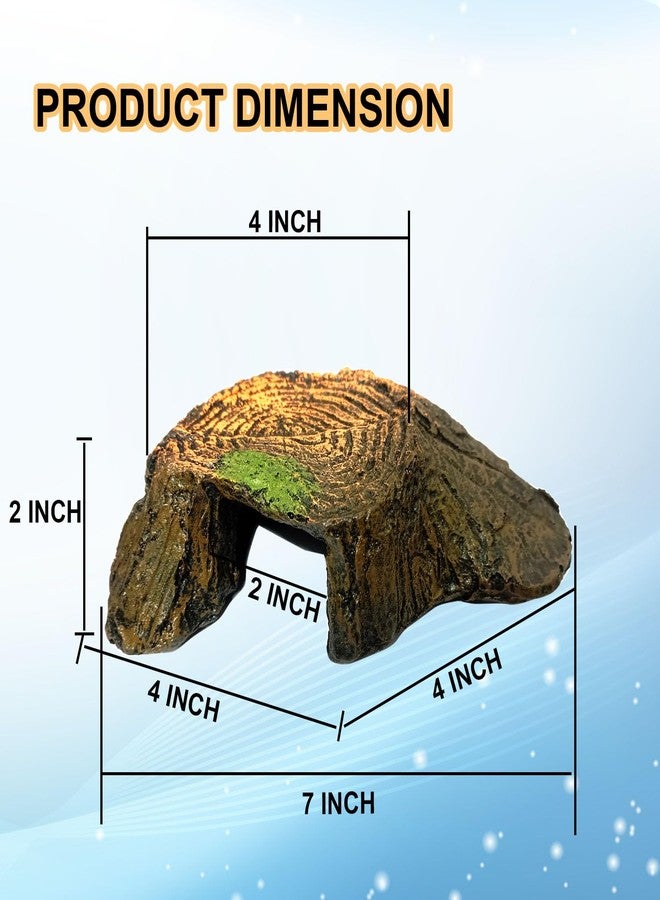 Smiling Pets Turtle Island Basking Platform | Tree Trunk Tortoise Aquarium Ornament & Cave Hide-Out | Reptile Sunbathing Dock, Habitat Accessory & Shelter for Turtles, Tortoises, Aquatic Pets - Image 2