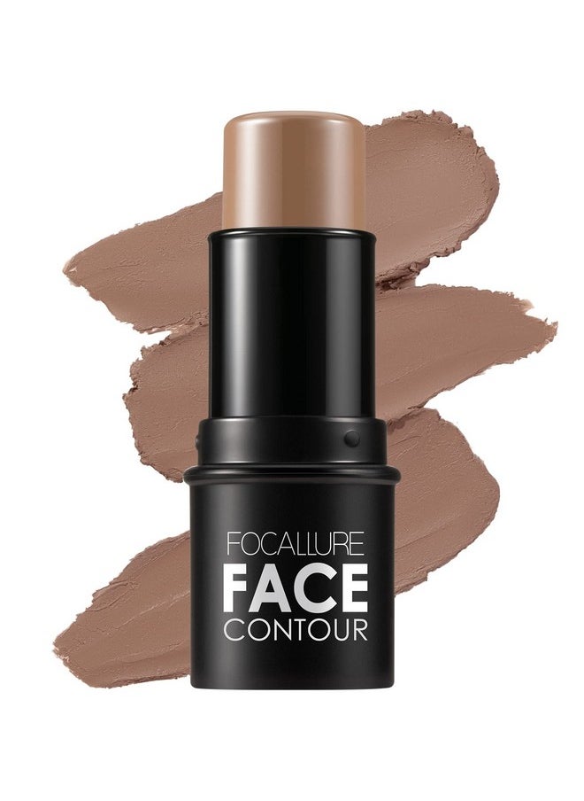 FOCALLURE - Cream Contour Stick, Matte Bronzer Stick, Professional Face Shaping & Contouring Stick Makeup, Easy To Apply With Buildable Coverage, Long Lasting & Waterproof, Mocha - Image 1