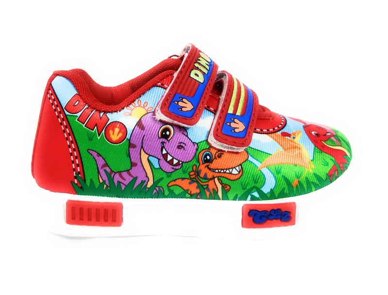 Coolz Unisex Casual Shoes for Kids Boys and Girls Dino-1 for 1-4 Years (Red, 12 Months) - Image 2