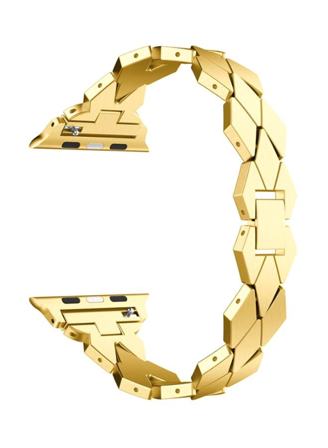 NIBEMINENT Replacement Band For Apple Watch Series 1/2/3 42mm Gold - Image 1