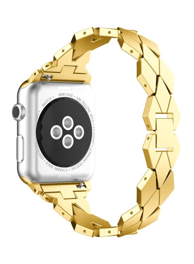 NIBEMINENT Replacement Band For Apple Watch Series 1/2/3 42mm Gold - Image 3