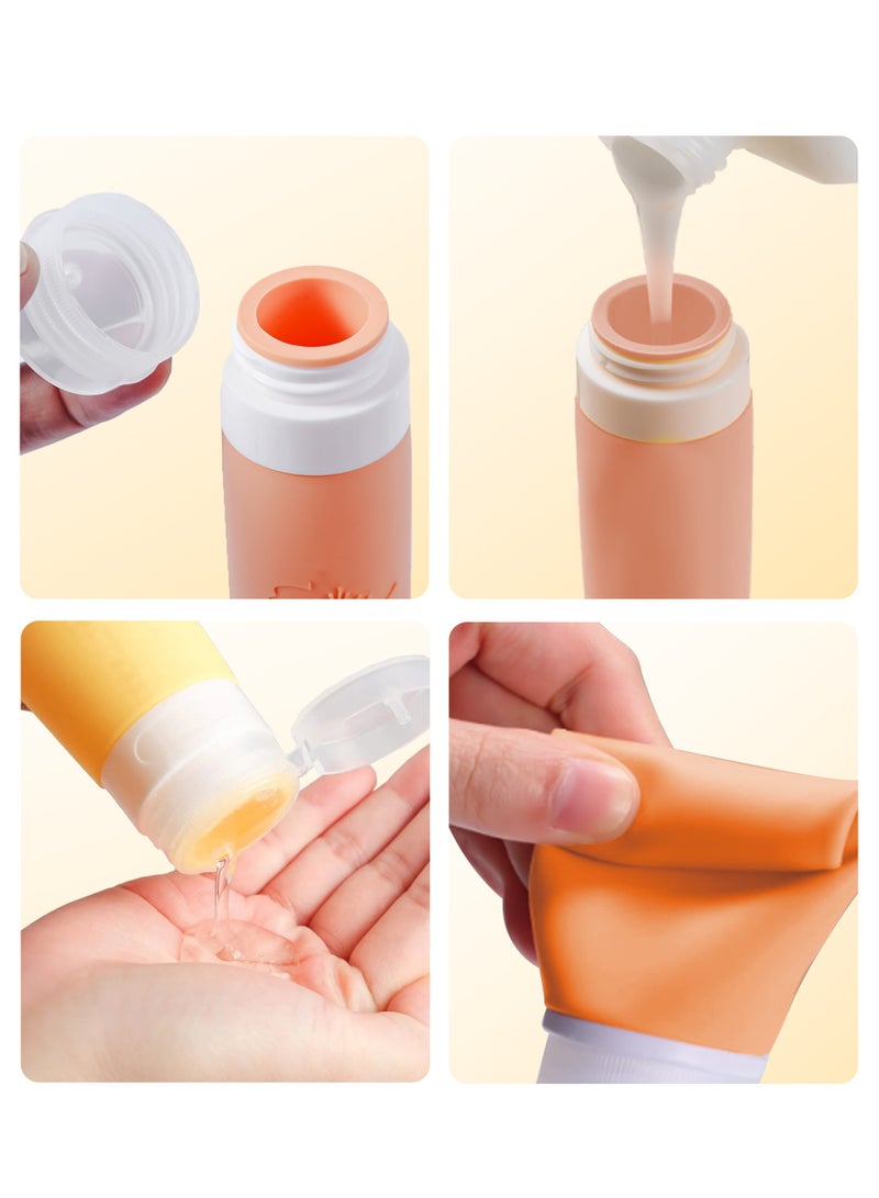 طقم زجاجات أدوات تجميل محمولة للسفر، معتمدة من إدارة أمن النقل، حاويات مستحضرات تجميل مقاومة للتسرب مع حقيبة تنظيم، مثالية للسفر الجوي، رحلة عمل والاستخدام اليومي - Image 3