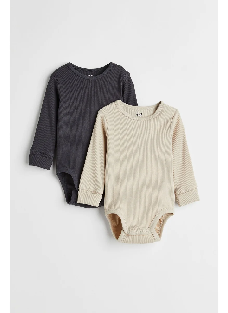 H&M 2-Pack Long-Sleeved Bodysuits