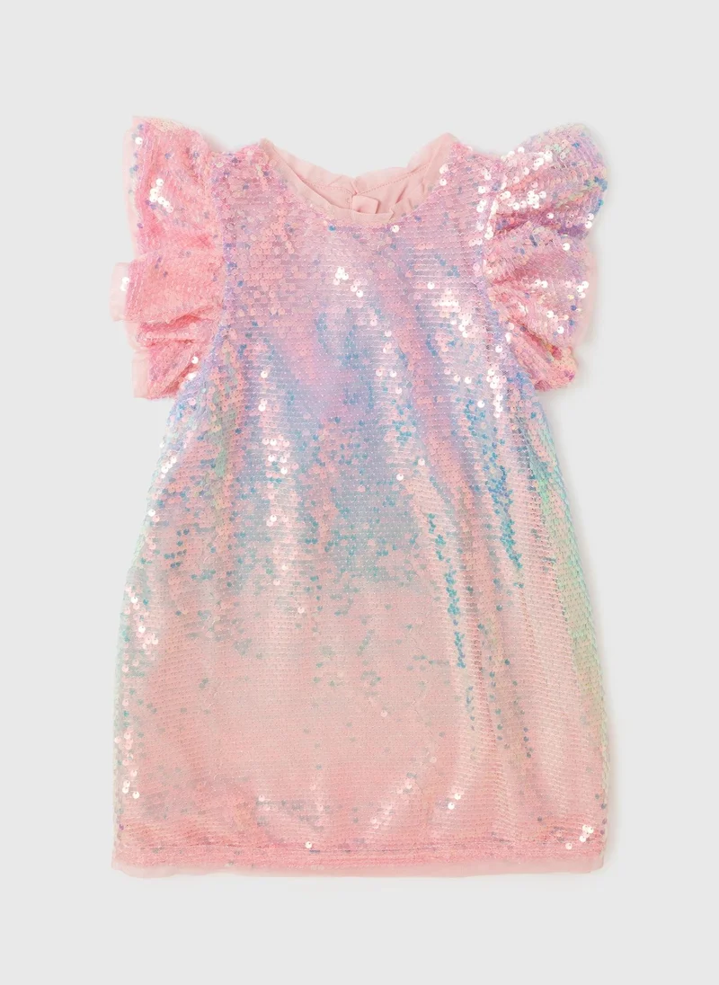 Matalan Girls Pink Sequin Dress