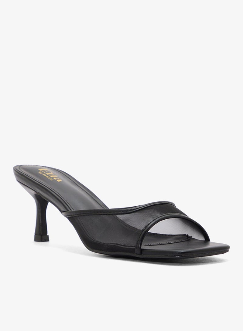 ELLA Mesh Detail Mule Heel Sandal - Image 2