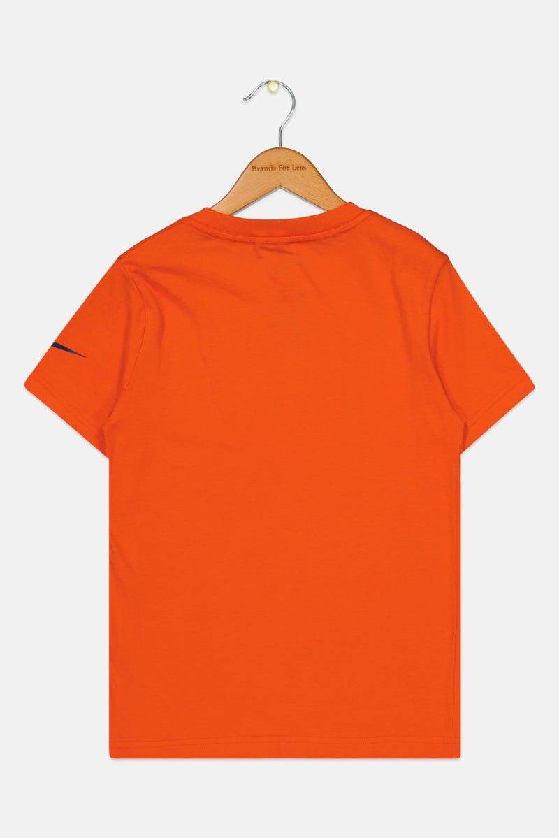 Nike 3Brand by Russell Wilson Kids Boy Sportswear Fit Brand Logo Training T-Shirt, Orange - Image 2
