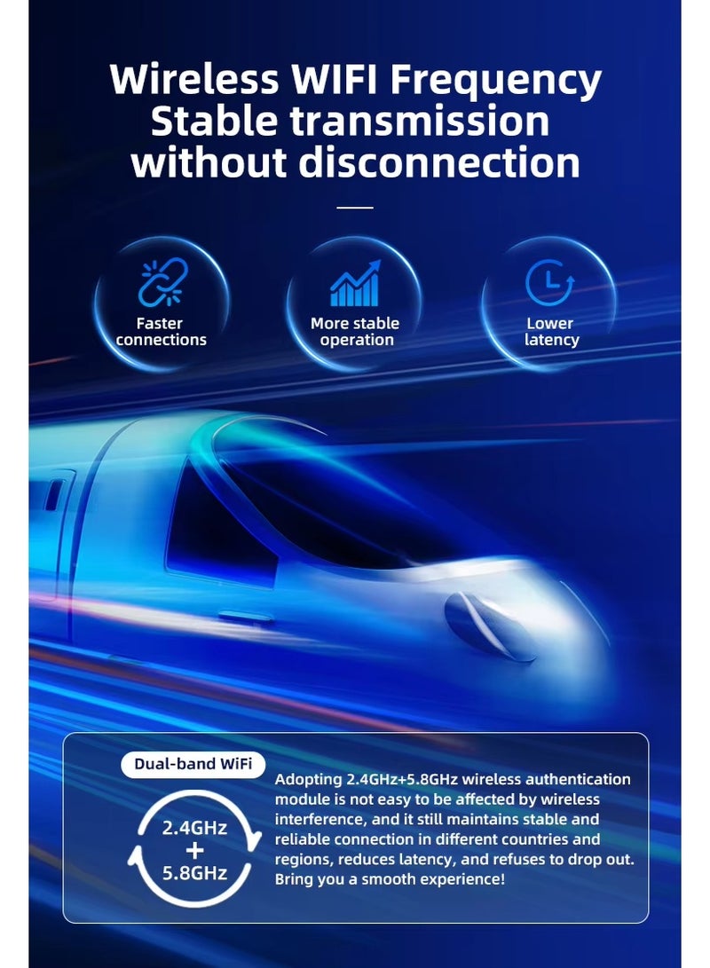 Vierex CarlinKit Baidu CarLife Wired to Wireless Adapter, 2-in-1 Wireless CarPlay & Android Auto Box, Dual-Band 2.4G/5G WiFi, Plug & Play, OTA Update, Voice Assistant, Compatible with Factory Wired Baidu CarLife - Image 5