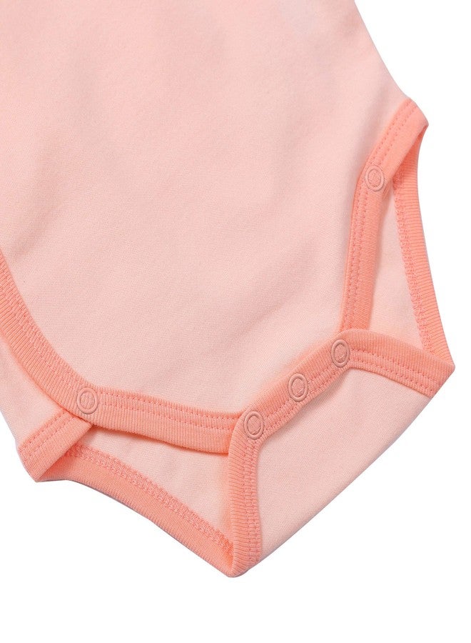 Asher and Olivia Baby Girl's 2-Pack Long-Sleeve Kimono Bodysuit Set: Side Snap Infant in Pink- Size (9-12 Months) - Image 4