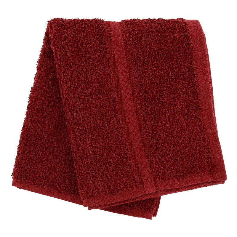 TIQH Super Soft Cotton Hand Gym Workout Towel Maroon - Image 1