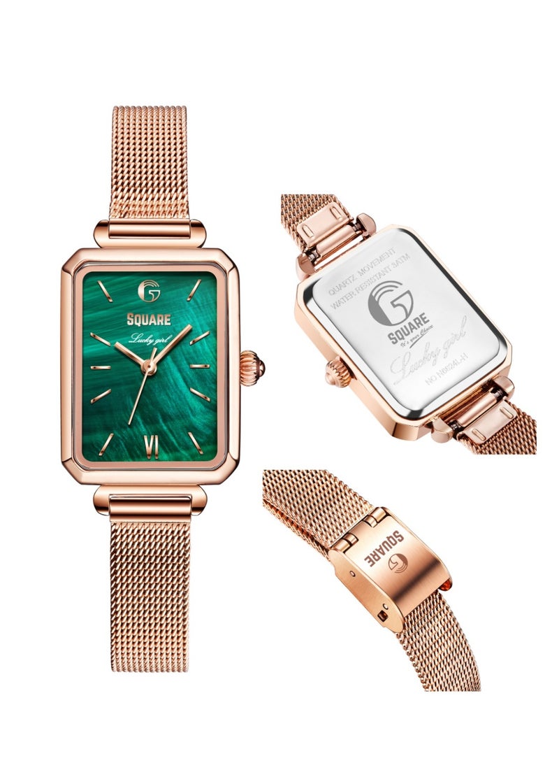 Gsquare Women’s Analog Quartz Rose Gold Stainless Steel Watch – Model 6624 - Image 2