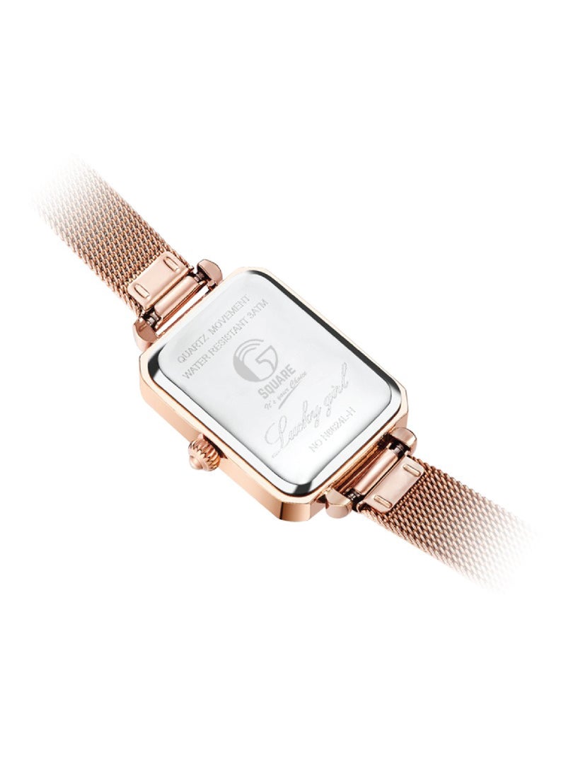 Gsquare Women’s Analog Quartz Rose Gold Stainless Steel Watch – Model 6624 - Image 4