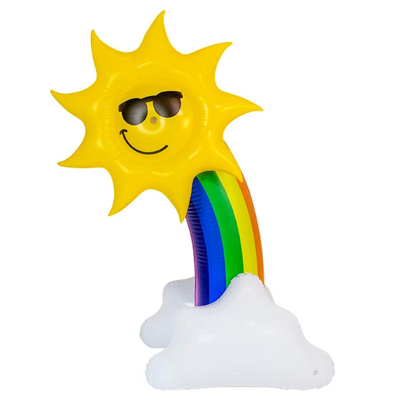 PoolCandy Inflatable Rainbow - Five Foot Tall Giant Sun Shower Sprinkler - Summer Fun All Ages. - Image 1