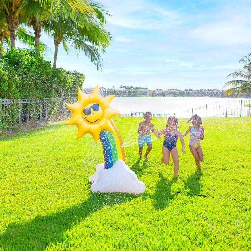 PoolCandy Inflatable Rainbow - Five Foot Tall Giant Sun Shower Sprinkler - Summer Fun All Ages. - Image 2