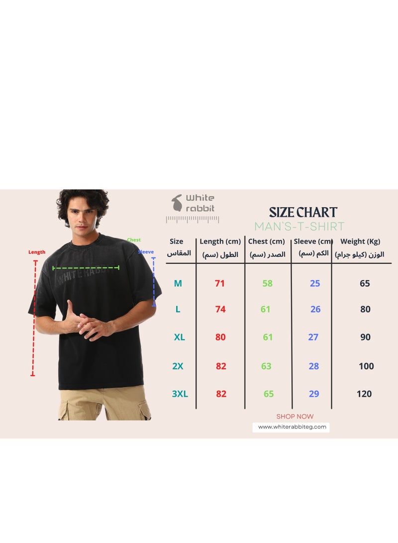 WHITE RABBIT Chest Printed Cotton T-Shirt  - Image 5