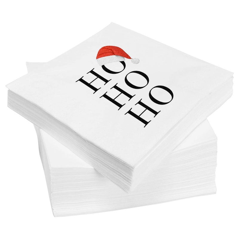 OLYPHAN Santa Napkins Funny Christmas Napkins Paper Cute Fun Holiday Party Napkin 40 Pack  Disposable 6.5 Inches Dinner Parties  Cocktail  Luncheon  Lunch Buffet  Appetizer  Dessert - Image 2