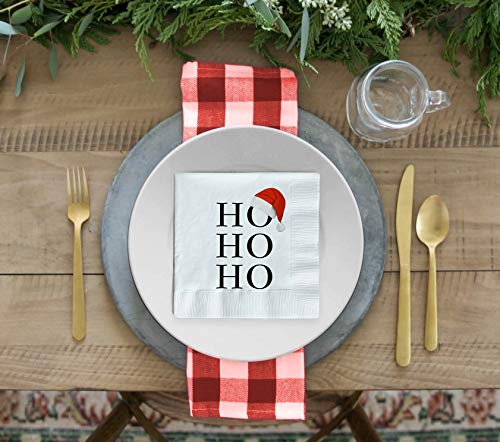 OLYPHAN Santa Napkins Funny Christmas Napkins Paper Cute Fun Holiday Party Napkin 40 Pack  Disposable 6.5 Inches Dinner Parties  Cocktail  Luncheon  Lunch Buffet  Appetizer  Dessert - Image 4