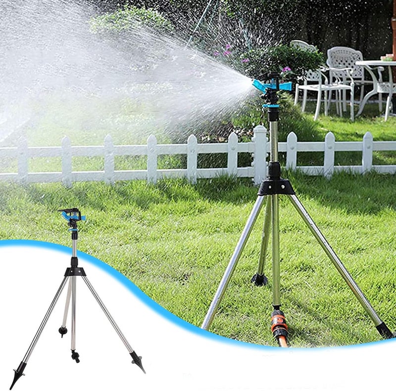 كلاراكو رشاش دوار ثلاثي القوائم، رشاشات ري دوارة أوتوماتيكية بزاوية 360 درجة، رشاش تلسكوبي ثلاثي القوائم للحدائق والمساحات الكبيرة، رشاشات ري للحدائق والمساحات الكبيرة - Image 1