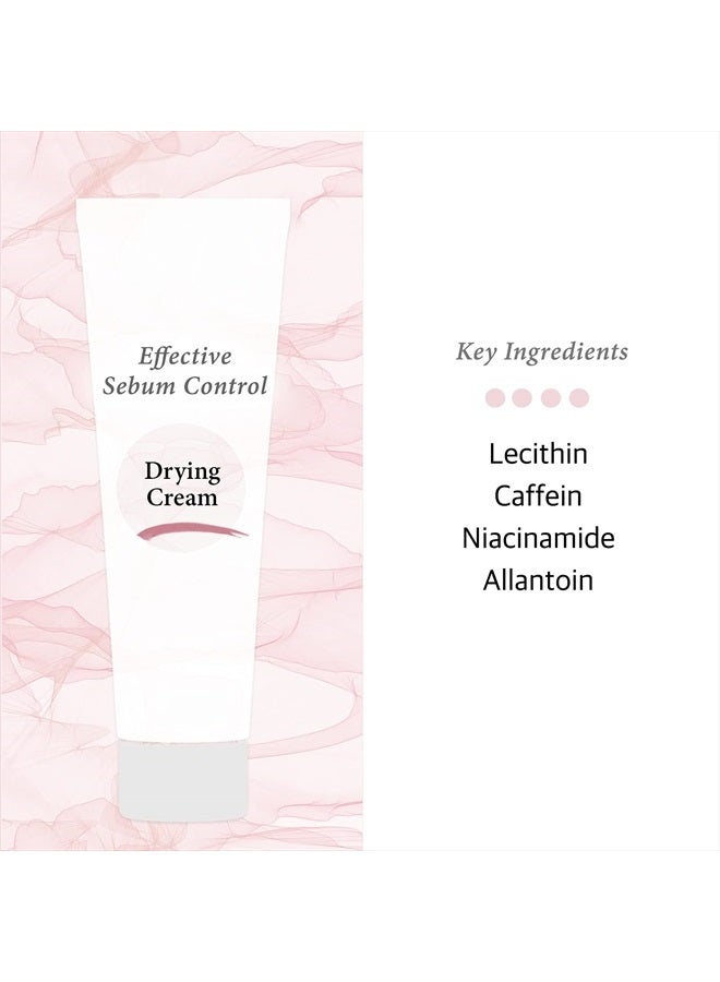 Cos De BAHA Drying Cream for Face Sebum Control Oily Skin Moisturizer with Hydrogenated Lecithin + Niacinamide 5% - Silicon Free, Alcohol Free, Facial Skin Conditioning, 1.5 Fl Oz (45ml) - Image 3