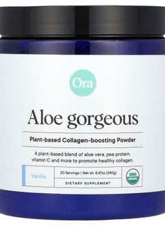 ORA Aloe Gorgeous Plant-Based Collagen-Boosting Powder Vanilla  8.47 oz (240 g) 
