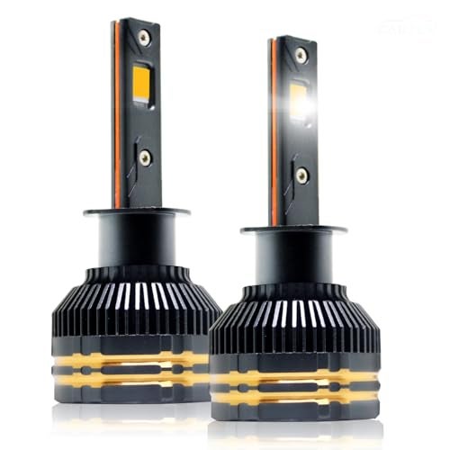 Carzex® Crystal Eye 9005/HB3 LED Projector Headlight & Fog Light Bulbs – 300W (150 Watts x 2), 20,000 Lumens, 6500K Cool White – Super Bright LED Conversion Kit A180 SERIES (2Pcs, 1 Yr Warranty) - Image 1