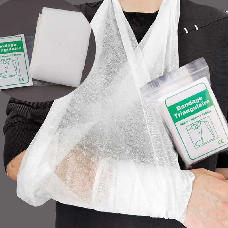 Non Woven Triangle Bandage 3pcs Arm Fixation First Aid Training Outdoor Suspension - Image 1