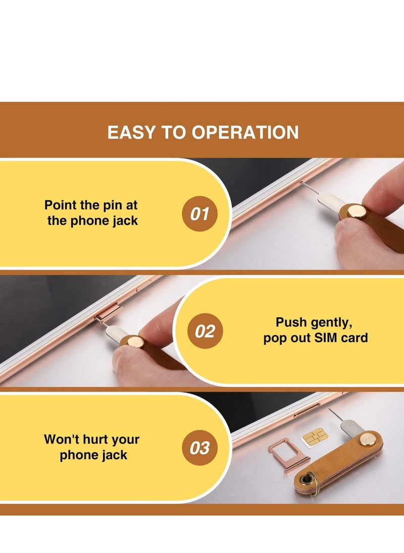 Generic - 20 Pieces SIM Card Removal Tools Universal Tray Eject Pin Ejector Tool with 1 Detachable Keychain Charm for Smart Phones and Tablets - Image 1