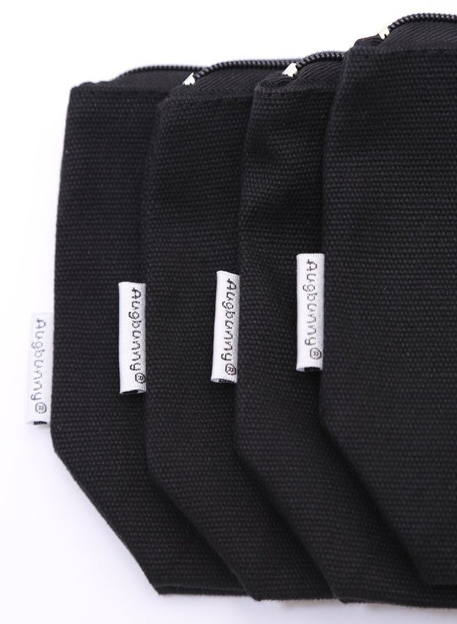 Augbunny 100% Cotton 16oz Heavy Duty Multi-purpose Canvas Zipper Cosmetics Makeup Travel Toiletry Organizing Pouch 4-pack - Image 5