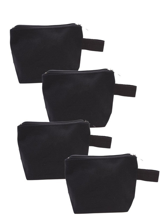 Augbunny 100% Cotton 16oz Heavy Duty Multi-purpose Canvas Zipper Cosmetics Makeup Travel Toiletry Organizing Pouch 4-pack - Image 1