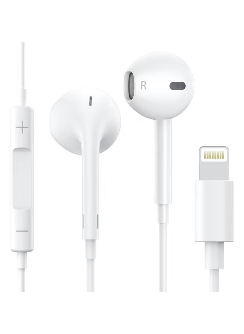 Wired For iPhone [MFi Certified] Without Bluetooth Microphone and Volume Control -Earbuds for Music and Phone Calls, Compatible for iPhone 7/8/X/Xs/XR/se/11/12/13/14/Pro/Pro Max (Direct Use) Lightng - Image 1