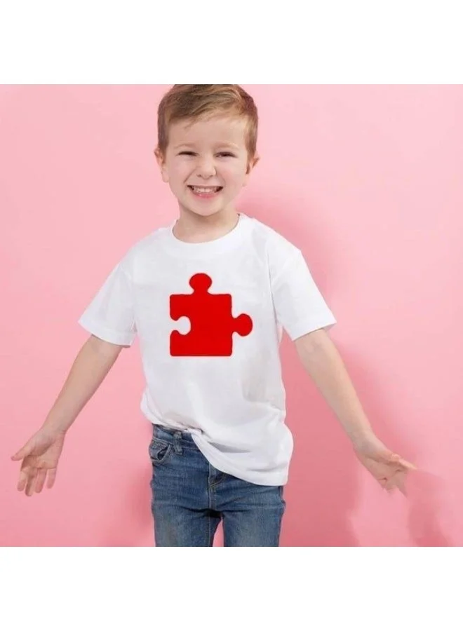 Matching Family Outfits  Mother and Son Matching T Shirt Set | Mom & Kid Combo T Shirt | Heart Puzzle Print Cotton T Shirts | Family Matching Outfit | Casual Wear for Women and Boys  | Best Price UAE