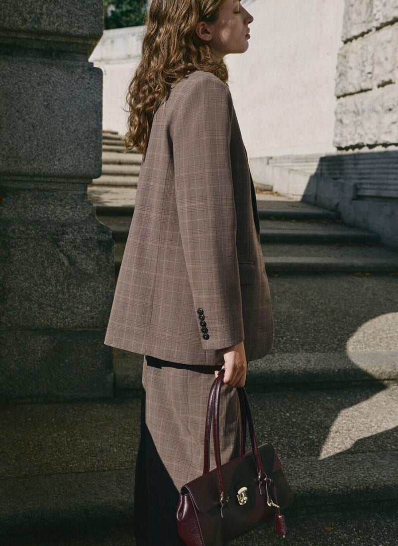 MANGO Check suit jacket - Image 3