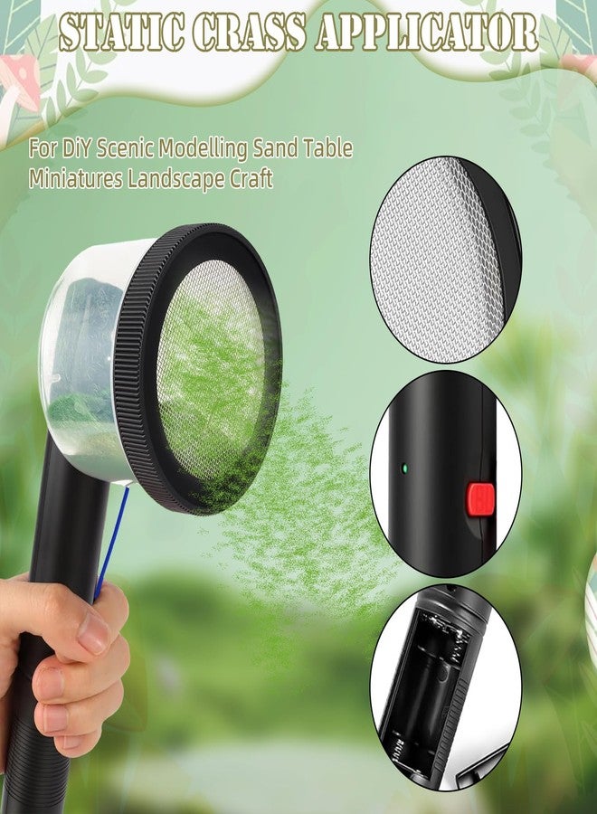 Warmtree Static Grass Flocking Applicator Kit with Anti-Slip Handle and 5 x 30g Colors Grass, 49 Pcs Miniature Colorful Flower, Diorama Supplies for DIY Scenic Terrain Model Kit Miniatures Landscape - Image 3