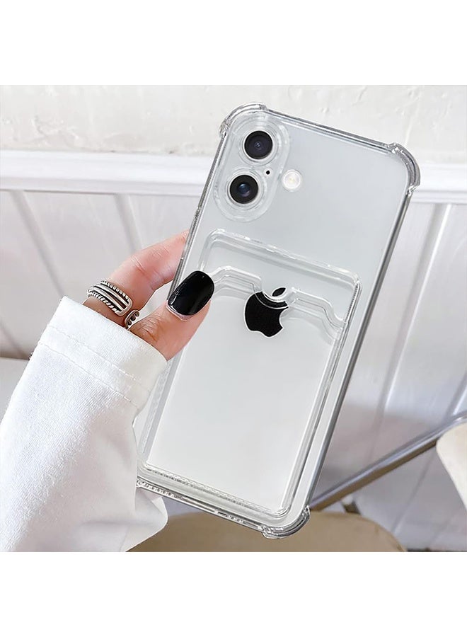 جراب محفظة شفاف ثلاثي القطع لهاتف آيفون 17، جراب مطور بفتحة للبطاقات، جراب محفظة نحيف وواقي من مادة TPU الناعمة المقاومة للصدمات مع جيب أنيق لحامل البطاقات لهاتف آيفون 17 (شفاف). - Image 3