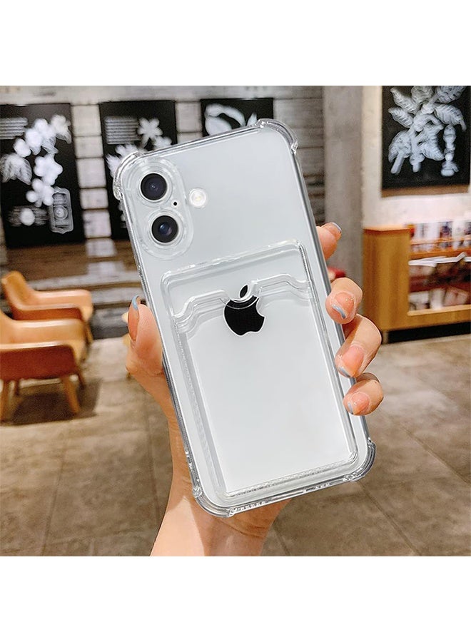 جراب محفظة شفاف ثلاثي القطع لهاتف آيفون 17، جراب مطور بفتحة للبطاقات، جراب محفظة نحيف وواقي من مادة TPU الناعمة المقاومة للصدمات مع جيب أنيق لحامل البطاقات لهاتف آيفون 17 (شفاف). - Image 2