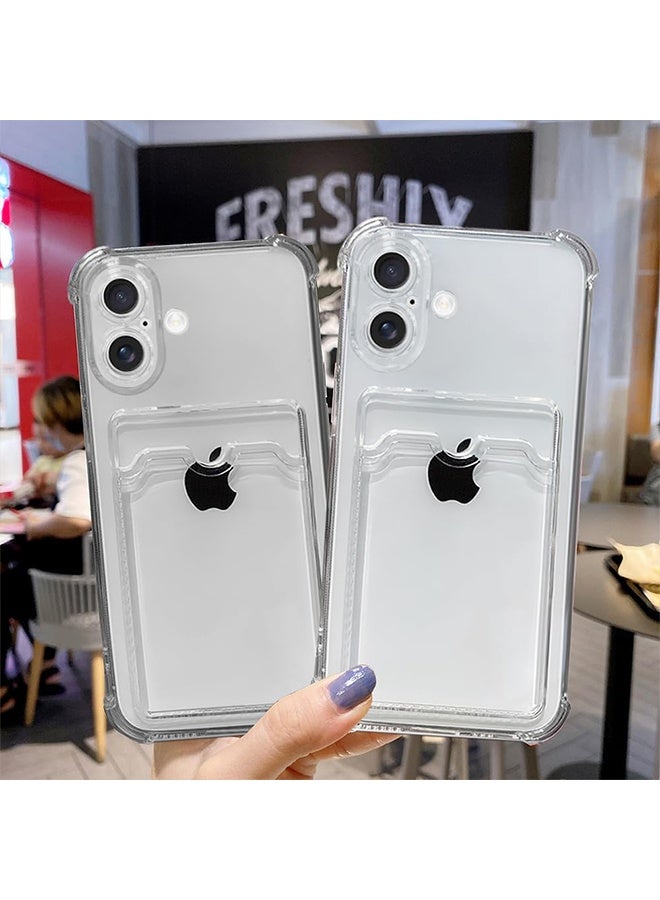 جراب محفظة شفاف ثلاثي القطع لهاتف آيفون 17، جراب مطور بفتحة للبطاقات، جراب محفظة نحيف وواقي من مادة TPU الناعمة المقاومة للصدمات مع جيب أنيق لحامل البطاقات لهاتف آيفون 17 (شفاف). - Image 5