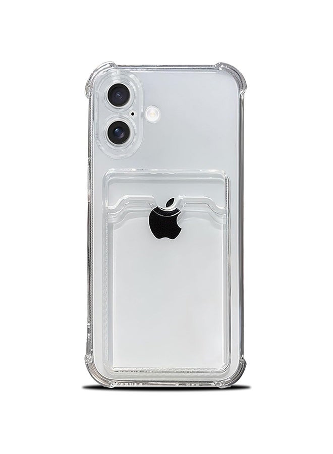 جراب محفظة شفاف ثلاثي القطع لهاتف آيفون 17، جراب مطور بفتحة للبطاقات، جراب محفظة نحيف وواقي من مادة TPU الناعمة المقاومة للصدمات مع جيب أنيق لحامل البطاقات لهاتف آيفون 17 (شفاف). - Image 1