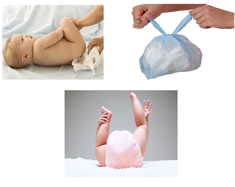 Sassy 100 Count Disposable Diaper Sacks, Powder Scented, 4-25 Sacks per Roll, Easy-to-Tie, Diaper Disposal or Pet Waste Bags - Image 4