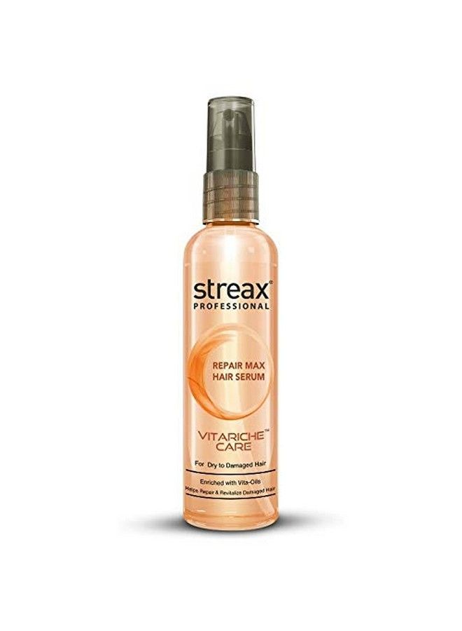 Streax Professional Vitariche Care Repair Max Hair Serum For Men & Women ; Helps Repair & Rejuvenate Dry & Damaged Hair ; Provides Softer Nourished & Healthier Hair ; For Dry To Damaged Hair 100 Ml - Image 1
