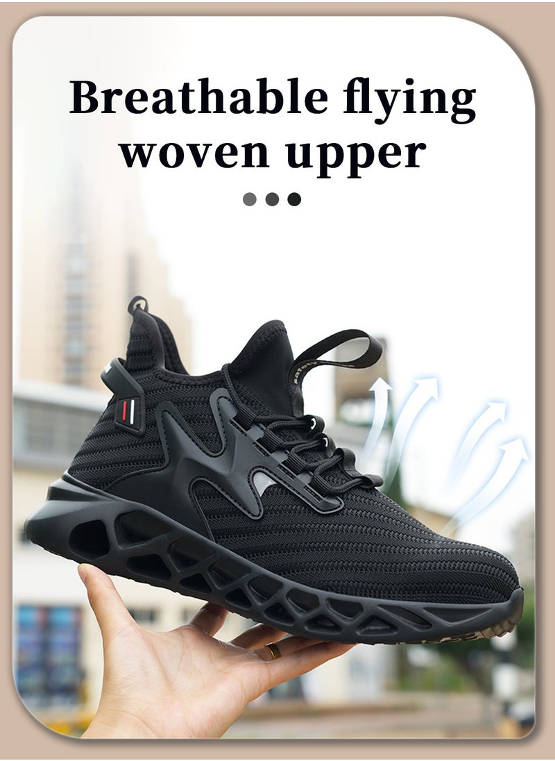 Men's Non-Slip Breathable Mesh Sneakers, with Soft Sole, Trendy Design, for Casual and Athletic Wear