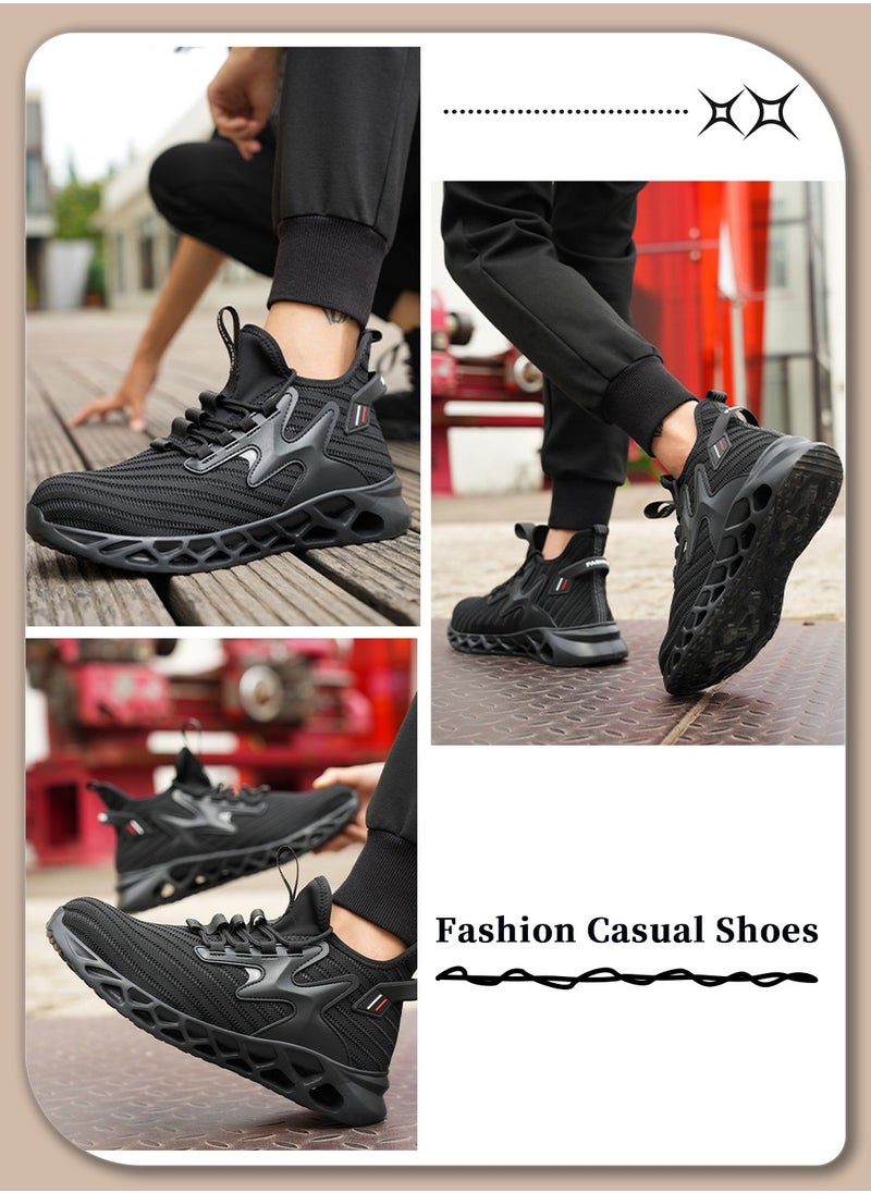 Men's Non-Slip Breathable Mesh Sneakers, with Soft Sole, Trendy Design, for Casual and Athletic Wear