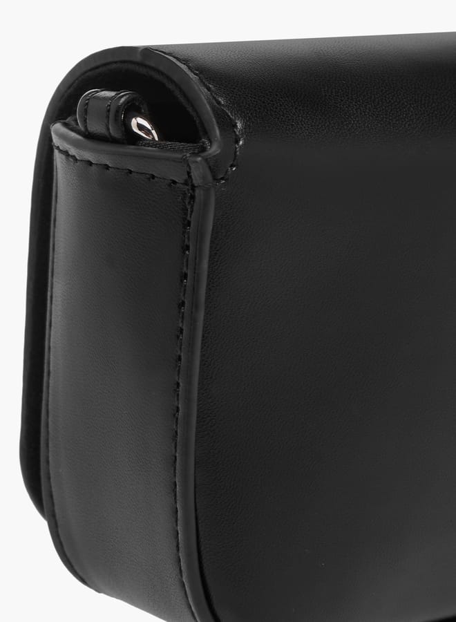 Flora Bella By Shoexpress Girls Rose Accent Crossbody Bag With Chain Strap And Flap Closure - Image 4