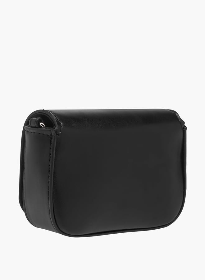 Flora Bella By Shoexpress Girls Rose Accent Crossbody Bag With Chain Strap And Flap Closure - Image 2