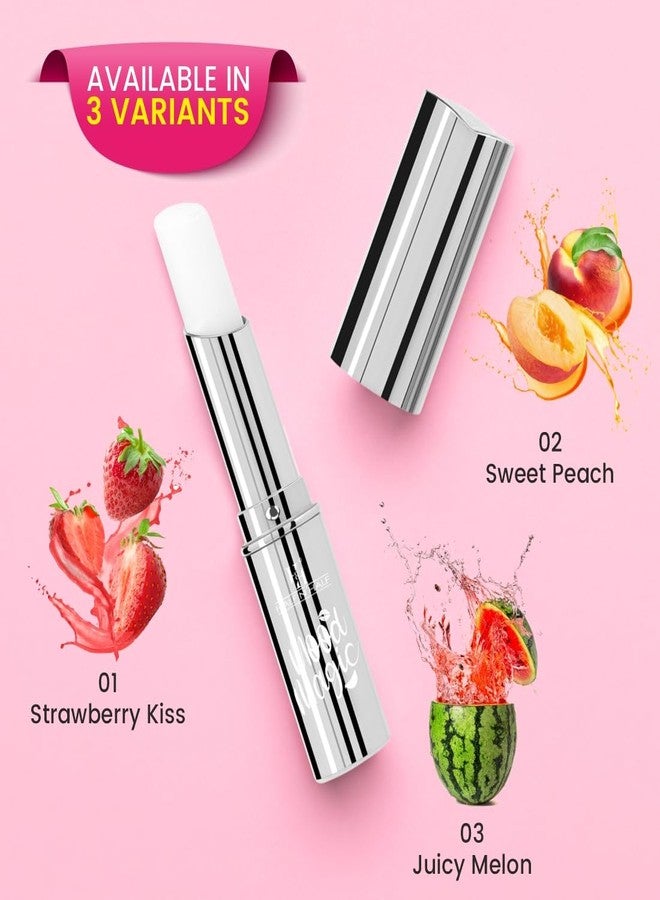 Half N half H & H HALF N HALF Mood Magic pH Lip Essence Balm for Dry & Chappy lips, enriched with Vitamin - E & Jojoba Oil, Maintains pH Level of Lips, Sweet Peach - 3gm (Pack of 1) - Image 3