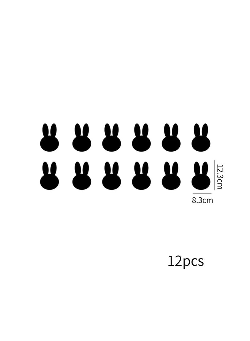 12 قطعة من ملصقات الحائط بتصميم أرنب للأطفال  - Image 2