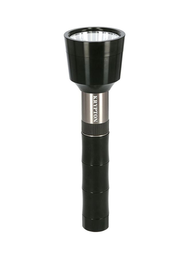 KRYPTON Rechargeable LED Flashlight Black/Silver/Clear - Image 1