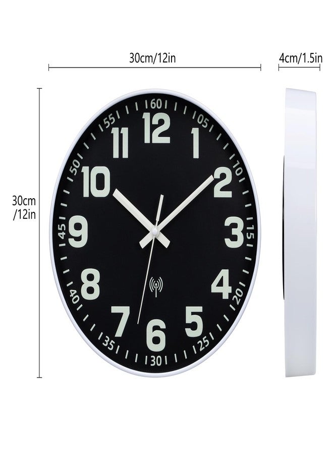 Warminn Atomic Glow in The Dark Wall Clock (Black) - Image 3