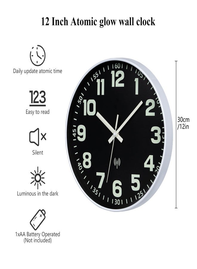 Warminn Atomic Glow in The Dark Wall Clock (Black) - Image 5