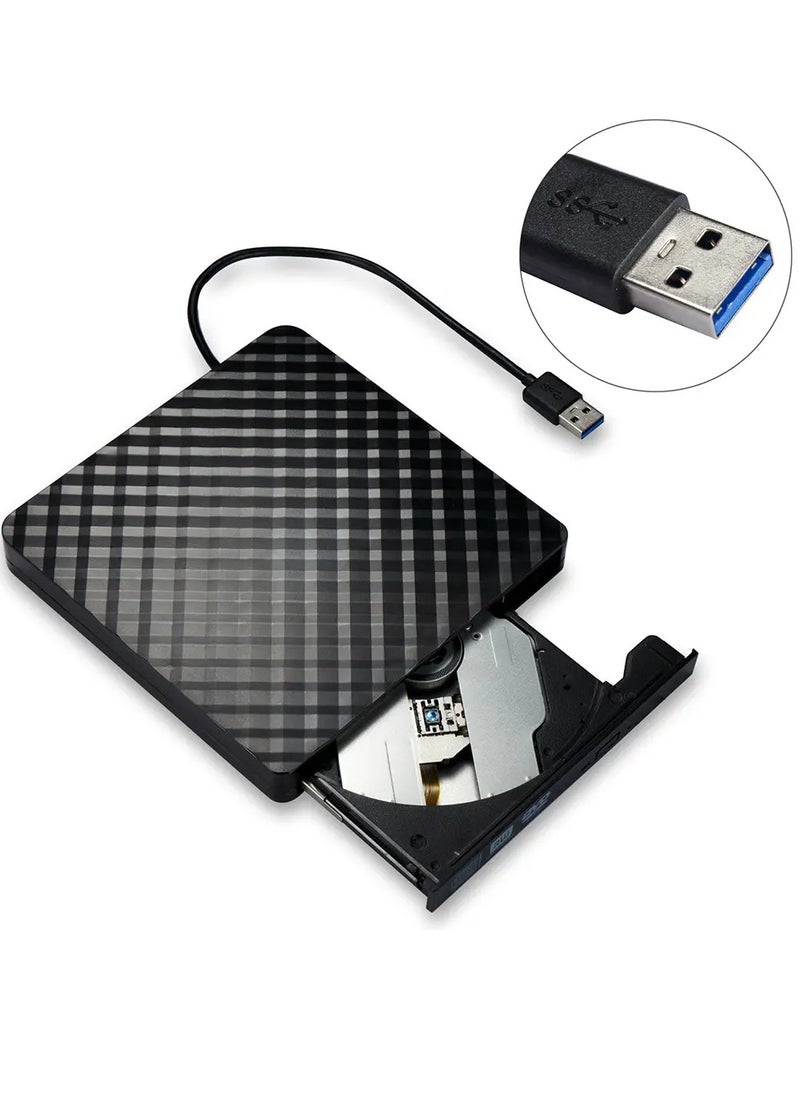 Generic - Kingdoo X8 USB 3.0 External DVD Drive, Slim Optical CD+RW Burner Writer Rewritable for Laptop, Desktop, Windows 10, Mac, Macbook, Linux, Apple (Black) - Image 1