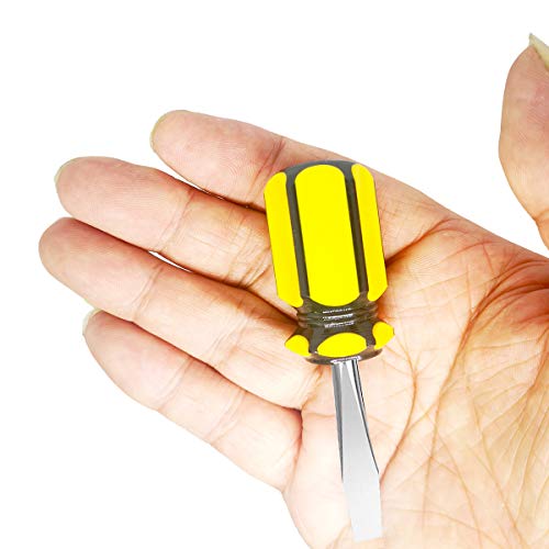 Buspoll Short Screwdriver Set: Two-Color Small Handle Stubby Screwdriver - Phillips & Flat Head - Image 4